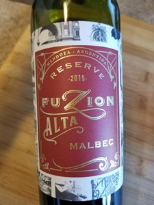 Fuzion Wines Alta Reserve Malbec 2015